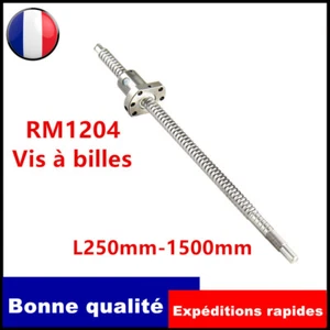 SFU1204 250mm-1500mm Vis à billes avec machine CNC à écrou à billes unique - Photo 1/18