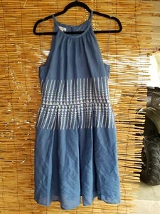 London Times Dress Size 12 GUC women's Blue - Picture 1 of 10