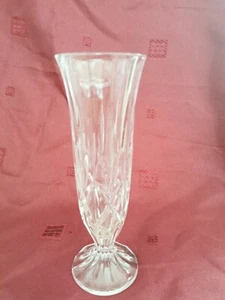 Beautiful Elegant Cut Glass Posy Vase 17cm Tall, Vintage, Heavy, Old, Victorian? - Picture 1 of 12