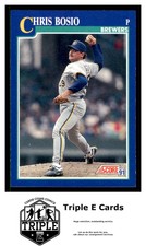 1991 Score #43 Chris Bosio Milwaukee Brewers ~A3L