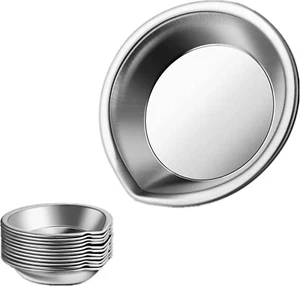 12Pcs Stainless Iron Small round Paint Tray Paint Mixing Palette Tray Painting C - Picture 1 of 5
