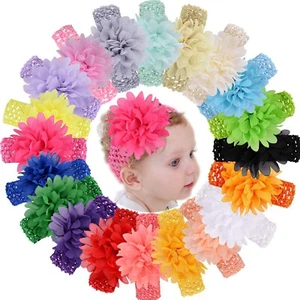 20 Pcs Newborn Baby Girl Headband Infant Toddler Flower Soft Stretchy Hair Band - Picture 1 of 14