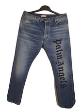  Palm Angels Jeans Front Leg Spell Out Pre-owned Mens Size 36