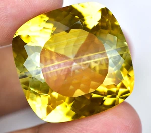 Natural Big Size Bi-Color (Yellow) Tourmaline 54.9 Ct Cushion Certified Gemstone - Picture 1 of 6