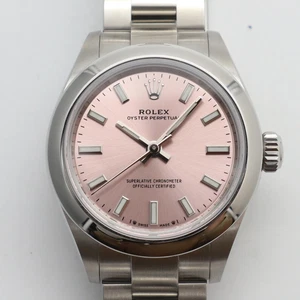 2025 New Rolex 276200 28mm Lady Steel Pink Sticks Dial Automatic Watch - Picture 1 of 13