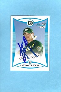 2008 Bowman Anthony Recker RC Rookie Auto On Card Signed Autographed