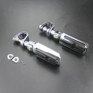 Motorcycle Footrests U-clamp Foot Peg 1-1/4" Highway Engine Crash bar For Harley - Picture 1 of 10