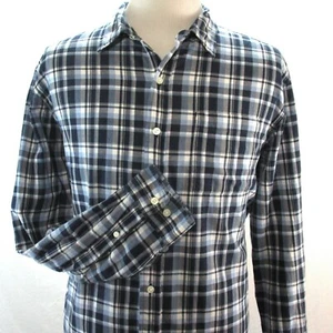 LL BEAN TALL MENS SZ XLT BLUE CHECK BUTTON FRONT CASUAL DRESS SHIRT L.L. 278133 - Picture 1 of 7