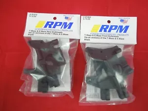 RPM TRAXXAS T-MAXX E-MAXX BLACK Front + Rear BULKHEADS BRUSHLESS 2.5 3.3 NEW - Picture 1 of 1