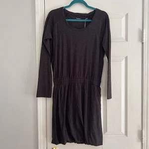 Toad & Co. Women's T-Shirt Dress S Black Heather Long Sleeve Organic Cotton - Picture 1 of 7