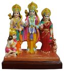 Hindu God Lord Ram Darbar Ram Sita Laxhman Hanum Idol Sculpture Statue Figurine 