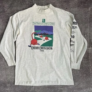 Men's Vintage 90s 1996 Cherry Creek Denver Colorado Skyline Long Sleeve Shirt XL - Picture 1 of 4