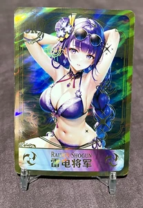Raiden Shogun Genshin Impact UR Anime Waifu Card Doujin Goddess ACG - Picture 1 of 1