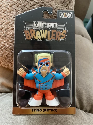 AEW Sting Micro Brawler Micro Brawlers Exclusive WCW Retro Surfer Rare IN HAND Cover