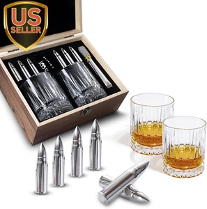 Whiskey Gifts for Men - Whiskey Glasses Set of 2,Cool Bourbon Gifts Set,Unique D - Picture 1 of 7