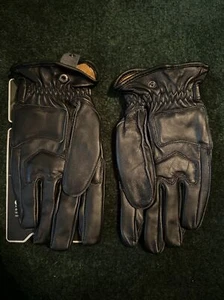 Oxford Holton Leather Black Motorcycle Gloves Men's Size 2XL - Picture 1 of 5