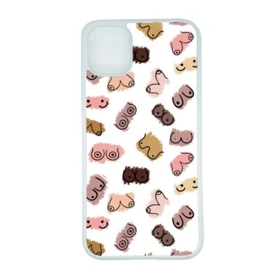 Boobs Phone Case For iPhone 14 13 12 11 XR Samsung S A Breast Pattern Cover tit - Image 1 of 3