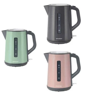 Kettle Rapid Boil Function Eclettica 1.7L 3000w Pink Grey Or Green 3 Colours - Image 1 of 4