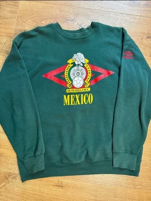 Vintage Player Issue Mexico national Team Soccer Jersey Umbro Futbol Sweatshirt - Image 1 of 4