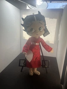 16” Betty Boop Dressed In Japanese Komono Dress W/ Fan Kellytoy - Picture 1 of 8