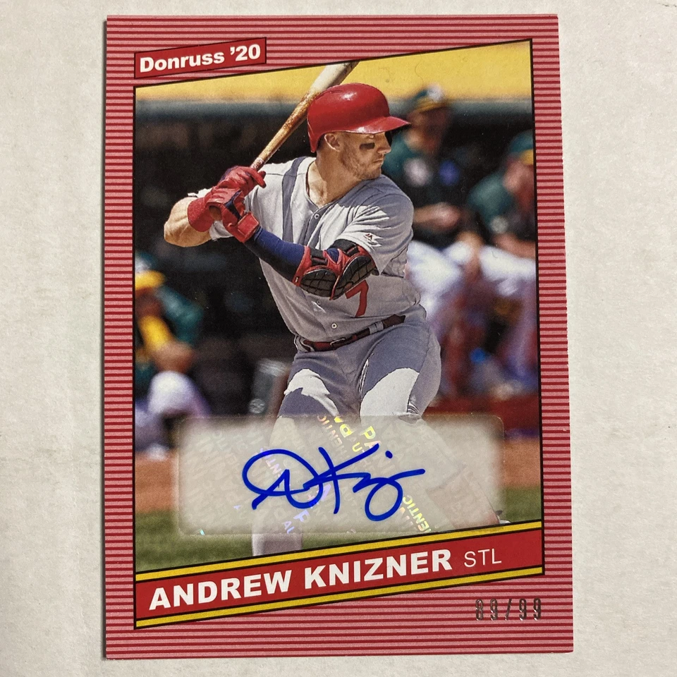 2020 Donruss Red Andrew Knizner ROOKIE Auto 89/99 TR - Image 1 of 2
