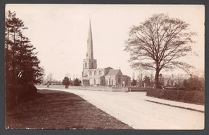 Postcard Glinton nr Peterborough Cambridgeshire village church postmark 1904 RP - Photo 1/2
