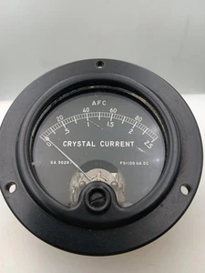 3 1/2" AFC GA 50287 0-2.5 Crystal Current FS=100 UA DC Vintage Panel Meter M106 - Picture 1 of 4