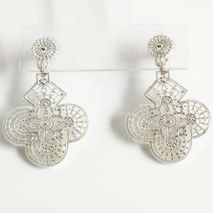 New Cabi Floral Statement Drop Earrings Chic Women Party Vacation Jewelry Gift - Picture 1 of 4