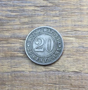 1894-R Italy 20 Centesimi World Coin 20 Cents - Picture 1 of 2
