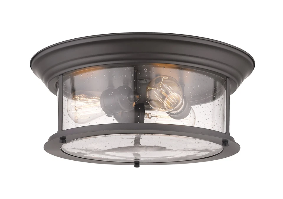 Z-Lite 727F16 Sonna 3 Light 15-1/2"W Flush Mount Drum 天花板 - 青铜 — 第 1/4 张图片