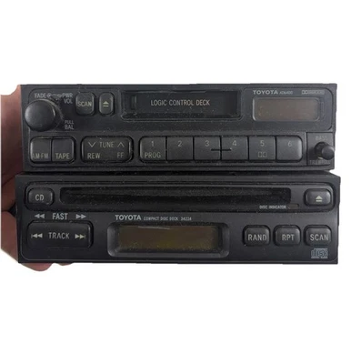 Toyota AD6400 OEM AM/FM Cassette Radio y Reproductor de CD Cubierta 1995-1997 Camry Tacoma Foto 1 de 4