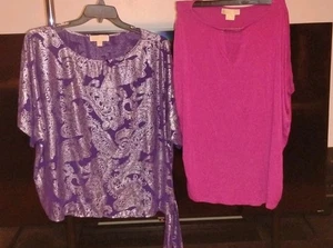 (2) Michael Kors DAMENGRÖSSE 2X OBERTEILE PINK LILA GUTER ZUSTAND - Bild 1 von 9