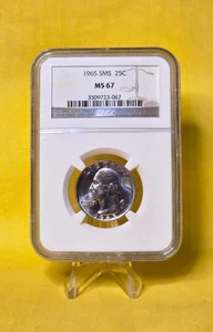 1965 SMS 25C ~ Washington Quarter ~MS67 NGC Certified - Picture 1 of 4