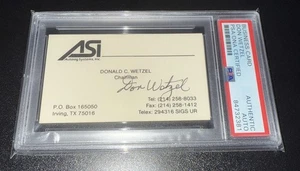 Donald C. Wetzel signed autograph PSA Inventor Auto Teller Machine Business Card - Picture 1 of 1