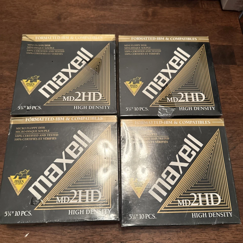 Disquetes Maxell MF2HD de alta densidad paquete de 10 sellados de fábrica nuevos Foto 1 de 1