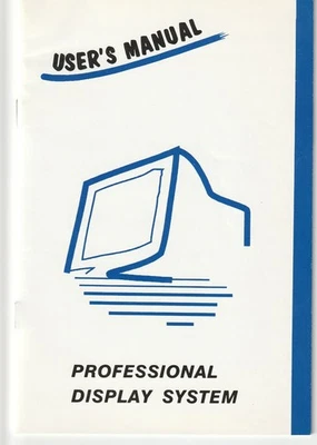 Professional Display System User's Manual OSD AUTO SCAN COLOR MONITOR BOOKLET - Image 1 of 4