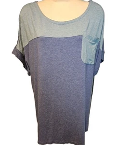CHICO'S Oversized Blue Striped Over-Sized Classic Shirt - Size 3 - Picture 1 of 14