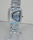 HOWK Women's Luxurious Quartz Wristwatch with Rhinestones and Blue Stones