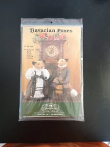Bavarian Foxes Quilt Craft Pattern Mooseberry Hill 22" Tall Plush Kathy Pace VTG - Picture 1 of 6
