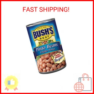 BUSH'S BEST 16 oz Canned Pinto Beans, Source of Plant Based Protein and Fiber, L - Picture 1 of 2