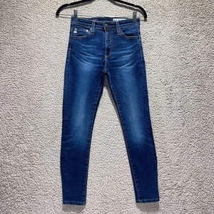 AG Farrah High Rise Skinny Ankle Jeans Damen 23R 25x24 blau distressed Stretch - Bild 1 von 10