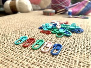 Plastic Locking Stitch Holders Markers For Crochet Knitting Craft Clip x20pieces
