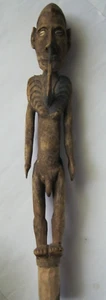Vintage NEW GUINEA SEPIK RIVER MALE LONGNOSE  ANCESTRAL TRIBAL SPIRIT FIGURE - Picture 1 of 9