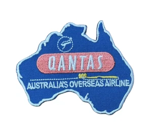 13120 QANTAS AIRWAYS RETRO AIRLINE AVIATION TRAVEL IRON ON CLOTH PATCH APPLIQUE - Picture 1 of 2