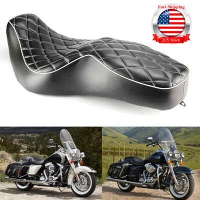 Asiento doble conductor pasajero para Harley Touring Road King Police FLHR FLHP FLHRC Foto 1 de 4