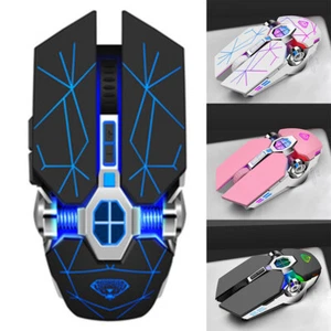 Gaming Mouse Rechargeable Wireless Multi-Colour For Laptop Backlit Silent - Picture 1 of 17