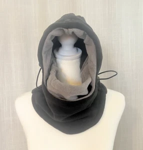 Outdoor Mütze Sturmhaube/Kapuze/Ski Gesichtsmaske Fleece schwarz verstellbar Mütze Erwachsene Uni - Bild 1 von 8