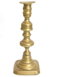 Vintage Solid Brass Fireplace Candlestick Holder Candle 9" MADE IN ENGLAND - Picture 1 of 8
