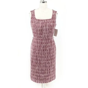 Ann Taylor Tweed Sheath Dress Purple 4P preppy Business casual classic fall - Picture 1 of 4