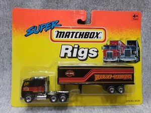 1993 Matchbox Super Rigs Tractor Trailer Truck HARLEY DAVIDSON - Picture 1 of 12